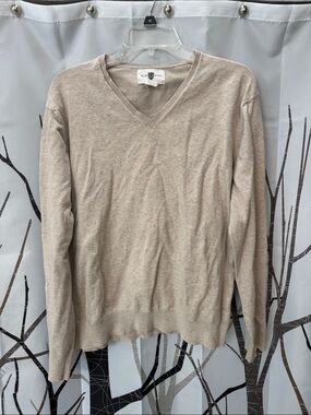 Black Brown 1826 Beige V-Neck Sweater